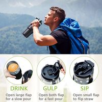 Mug Kopi Travel Terisolasi Vakum Stainless Steel Pengiriman Cepat, Mulut Lebar 40oz dengan Gagang