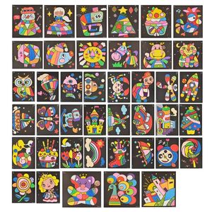 Individuelles DIY Manuelles Buntes Sandmalerei Zeichenspielzeug 12/18/24 Farben Sandfarbe Lern-Tempera-Malspielzeug - Product Image 4