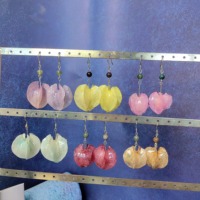 Anting Bunga Lentera Asli Buatan Tangan Anting Daun Kerangka Multi Warna Anting Resin Botani Perhiasan Terinspirasi Alam