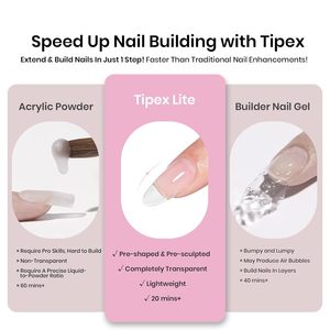 ปลายเล็บอะคริลิค Tipex <span class=keywords><strong>Lite</strong></span> Apex รูปทรงอัลมอนด์ ขนาดกลาง 96 ชิ้น 16 ขนาด สำหรับต่อเล็บ แบบมีลายฉลุ ใส สำหรับทำเล็บธรรมชาติ ผลิตในจีน - Product Image 5