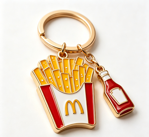 Porte-clés en alliage de zinc avec logo personnalisé, porte-clés en métal émaillé, pendentif pour bouteille alimentaire, cadeau promotionnel - Product Image 1