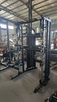 Máquina Smith Multifuncional de Alta Resistencia con Cable Cruzado y Soporte para Sentadillas, Equipo de Gimnasio en Casa