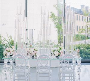 MH-TZ084 Wedding Table Decoration 10 Arm Crystal Candle Holder <strong>Candelabra</strong> - Product Image 2