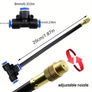 Kit d'irrigation par micro-pulvérisation 1/2 pouce en plastique, cuivre, PE, interface réglable, efficace en matière d'eau, pour fleurs et serres - Product Image 5