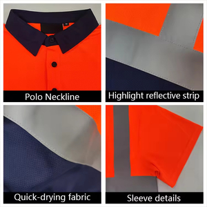 شعار مخصص طويل الأكمام البناء الصناعي التعدين وضوح عالية عاكس ملابس السلامة مرحبا فيس ملابس العمل قميص العمل - Product Image 3