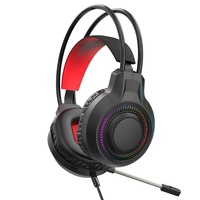 Microphone serre-tête de gaming DJ BAJEAL V6S de haute qualité avec driver dynamique lumineux, connecteur USB, étanche IPX-4, cordon de 2m, omnidirectionnel