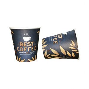 Vasos de Cartón Desechables Personalizados de Fábrica de 6oz, 8oz y 9oz, Ecológicos y Biodegradables para Café Caliente y Helados - Product Image 4