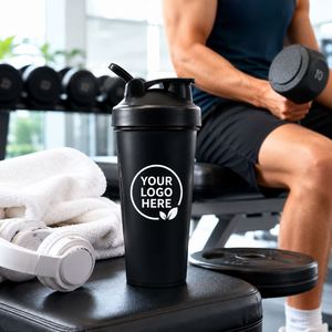 Wholesale Customized logo Personalized 400ML 600ML Shaker Cup <b>Gym</b> Sports Plastic PP <b>Protein</b> Promotion Gift Shaker Water Bottle - Product Image 2