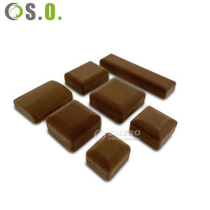 Boîte d'emballage en velours marron personnalisé de haute qualité motif carré vente directe d'usine pour le stockage de colliers de bijoux haut de gamme - Product Image 2