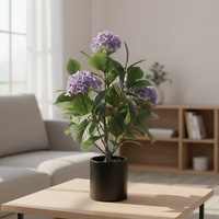 Plante artificielle de 90 cm, fleurs d'hortensias réalistes, fausses fleurs, bonsaï pour la décoration intérieure et extérieure