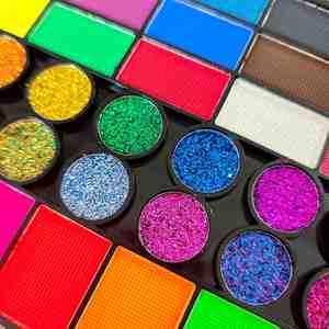 ชุดสีเพ้นท์หน้าหลากสีจากโรงงานโดยตรง พร้อมกลิตเตอร์วิ้งๆ สูตรน้ำ ปลอดสารพิษ สำหรับแต่งหน้าและเพ้นท์ตัว - Product Image 5