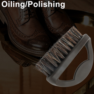Cuidado del calzado de cuero Cepillos de cerdas de caballo Zapatos y botas Cepillos pulidores de <span class=keywords><strong>pelo</strong></span> de caballo brillantes - Product Image 5
