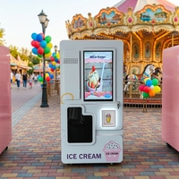 Distributeurs automatiques de crème glacée en libre-service, fonctionnant 24h/24, avec écran tactile de 32 pouces, pour le marché européen