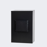 Boîte aux lettres murale noire en métal pour courrier et colis, boîte de dépôt extérieure en acier pour livraison de colis