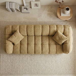 Juego de Sofá<span class=keywords><strong>s</strong></span> de Terciopelo Blanco de Lujo Moderno, Sofá de Sala de Estar Comprimido al Vacío con Relleno de Esponja, Muebles para el Hogar y Comerciales - Product Image 5