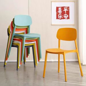 Sillas Apilables de Plástico Modernas y Duraderas para Comedor, Exteriores, Hotel, Hogar, Sala de Estar, Cocina, Entrada, Hospital, Parque - Product Image 2