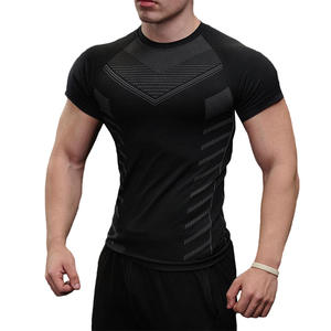 Venta al por mayor verano hombres nueva moda manga corta QuickCasual Camisetas cuello redondo hombres Fitness gimnasio deportes camiseta - Product Image 1