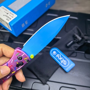 Cuchillo de Bolsillo para Camping BM535 de Grado Industrial con Hoja de Acero S30V con Punta de Lanza y Borde Plano, Mango de Aleación de Aluminio de Color, Personalizable OEM - Product Image 5