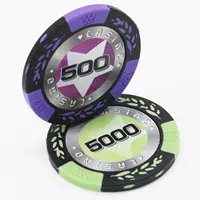 Casino Qualität ABS Clay Poker Chips Benutzer definierte OEM Style Sets Farbe Gewicht Material Herkunft Mini Würfel Glücksspiel Poker Münzen Chips