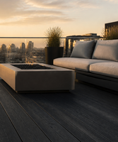 Planches de terrasse en composite PU 3D gaufré, grain de bois réaliste, faible entretien, pour balcon, terrasse, jardin