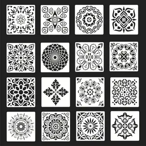 Design Your Own Stencil Mandala flower Stencils Template for Painting on Walls stencils