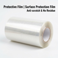 Film de protection PE bleu transparent pour vitres en gros