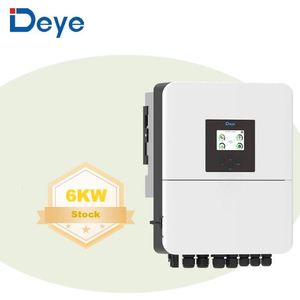 Refroidissement naturel bon marché coloré tactile LCD Deye onduleur solaire hybride 6KW monophasé à vendre en stock - Product Image 1