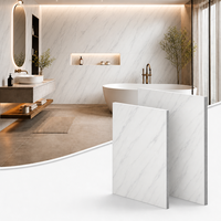 Panneau mural décoratif SPC de haute qualité avec surface 3D, finition marbre, résistant aux rayures, revêtement anti-UV pour l'intérieur