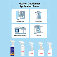 Gel Éliminateur d'Odeurs Multi-Usages pour Cuisine, Désodorisant Longue Durée pour Réfrigérateur, Évier, Poubelle, Désodorisant Compact 500ml