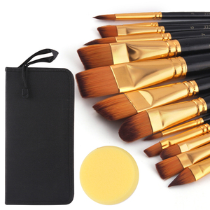 Set di 17 <span class=keywords><strong>Pennelli</strong></span> Professionali <span class=keywords><strong>per</strong></span> Pittura a Olio con Borsa in <span class=keywords><strong>Tela</strong></span>, Vendita all'Ingrosso dalla Fabbrica Xin Bowen - Product Image 1