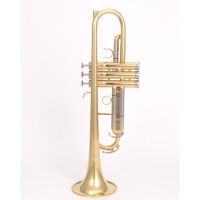 Trompette pour étudiants en laiton jaune avec embouchure Cooper et tube coulissant en nickel-argent