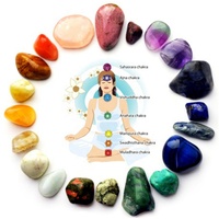 Piedras naturales de lujo para Yoga, piedras curativas para chakras, Reiki, irregulares, 7 colores