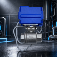 Vanne à boisseau sphérique électrique OEM à double union 2 voies en CPVC/PVDF pour le contrôle du débit de gaz et d'eau industriels