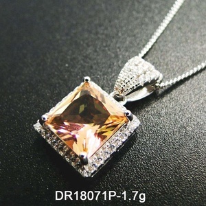 Plata de Ley 925 Australia <span class=keywords><strong>alejandrita</strong></span> cambiante morganita <span class=keywords><strong>piedra</strong></span> colgante de joyería para el bien de la joyería de la mujer - Product Image 2