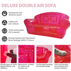 Sofá Inflable de Dos Plazas, Silla de Burbujas de PVC Impermeable, Sofá de Aire Plegable y Portátil para Acampar al Aire Libre y Viajar - Product Image 6