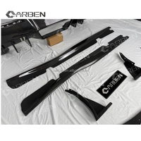 Kit carrosserie en fibre de carbone comprenant un spoiler avant, des jupes latérales et un diffuseur arrière, adaptés à la Chevrolet Corvette C7.