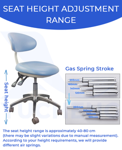 Fauteuil <span class=keywords><strong>dentaire</strong></span> ergonomique professionnel et mobilier de clinique de beauté, tabouret réglable de qualité médicale pour médecin ou assistant - Product Image 3