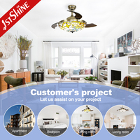 Ventilateur de plafond 1stshine à télécommande, haute performance, style luxueux, très bien noté, écologique, avec pales rétractables et lumière LED