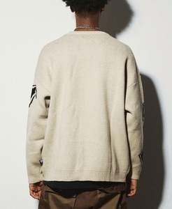 OEM & ODM personnalisé Street LOGO Pull en tricot Col rond Manches longues Pull en jacquard pour hommes - Product Image 4