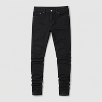SOONREE Jeans pour hommes, coupe skinny, denim noir extensible, jean slim pour hommes, pantalon pour hommes, streetwear Y2K