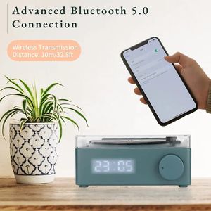 Reproductor de discos de vinilo Retro creativo altavoz inalámbrico portátil Bluetooth Mini LED despertador activo OEM Karaoke ordenador DC - Product Image 5