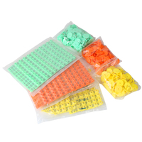 Label Telinga Peternakan Plastik Angka 100 Set, untuk Sapi Babi Betis Babi