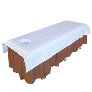 Al por mayor de poliéster de algodón blanco de 1cm de mesa de masaje de la hoja - Product Image 1