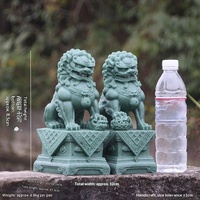 Statues de lions sculptées dans la pierre, paire, style européen/chinois, en marbre blanc Han, décoratives Feng Shui pour la maison et la mausolée