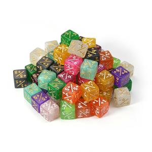 Dado de conteo acrílico brillante de 12 mm con números de +1 a -1 para juegos de rol y accesorios de juegos de mesa - Product Image 1