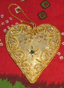 Broderie de Noël en forme de cœur à suspendre - Product Image 4