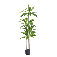 Plante artificielle en pot Cordyline Fruticosa en plastique pour la décoration intérieure du bureau, du jardin et de la maison, plantes artificielles, faux arbre