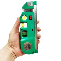 Niveau laser vert rechargeable OEM avec ruban à mesurer, ligne croisée, angle droit, outil de nivellement multifonctionnel pour la décoration intérieure