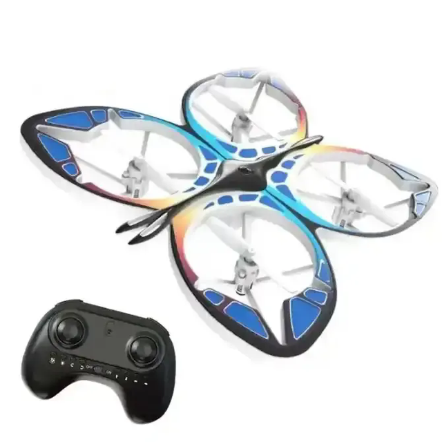 Creative 2.4G Remote Control Butterfly Drone Toys Altitude Hold Mode Remote Control Quadcopter With Colorful Lights