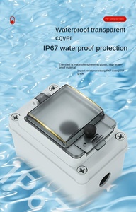 Interrupteur à bouton-poussoir d'urgence extérieur étanche IP67 avec boîte de jonction 240V boîte de commande à bouton d'arrêt en plastique ABS - Product Image 4